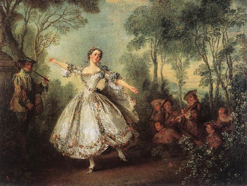 LANCRET, Nicolas Mademoiselle de Camargo Dancing g Sweden oil painting art